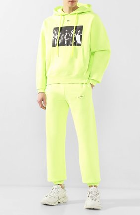 Мужской хлопковое худи OFF-WHITE желтого цвета по цене 34900 руб., арт. 0MBB037R20E300156210 | Фото 2 Мужской хлопковое худи OFF-WHITE желтого цвета, арт. 0MBB037R20E300156210 | Фото 2
