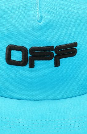 Мужской хлопковая бейсболка OFF-WHITE голубого цвета по цене 15100 руб., арт. 0MLB022R20G810043910 | Фото 3 Мужской хлопковая бейсболка OFF-WHITE голубого цвета, арт. 0MLB022R20G810043910 | Фото 3