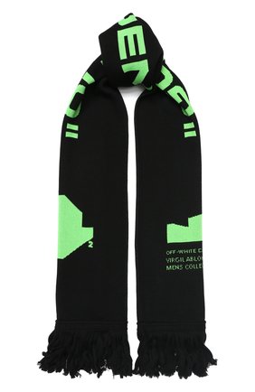 Мужской шарф OFF-WHITE черного цвета по цене 15100 руб., арт. 0MMA001R204070061045 | Фото 1 Мужской шарф OFF-WHITE черного цвета, арт. 0MMA001R204070061045 | Фото 1