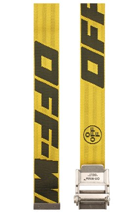 Мужской текстильный ремень OFF-WHITE желтого цвета по цене 21750 руб., арт. 0MRB035R20F420356010 | Фото 2 Мужской текстильный ремень OFF-WHITE желтого цвета, арт. 0MRB035R20F420356010 | Фото 2
