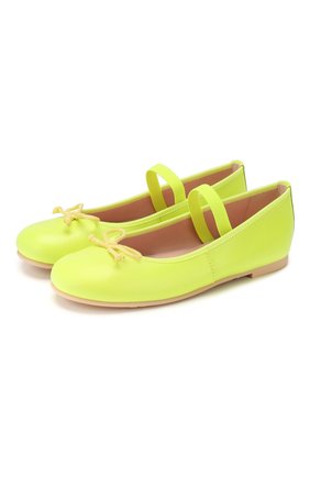 Детские кожаные балетки PRETTY BALLERINAS желтого цвета по цене 11800 руб., арт. 48.404/C0T0N | Фото 1 Детские кожаные балетки PRETTY BALLERINAS желтого цвета, арт. 48.404/C0T0N | Фото 1 (Материал внутренний: Натуральная кожа; Статус проверки: Проверена категория; Материал внешний: Кожа)