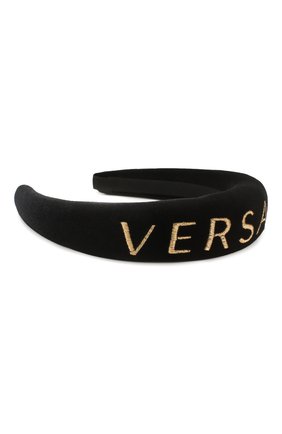 Детского ободок VERSACE черного цвета по цене 9330 руб., арт. YC000257/A233896 | Фото 2 Детского ободок VERSACE черного цвета, арт. YC000257/A233896 | Фото 2