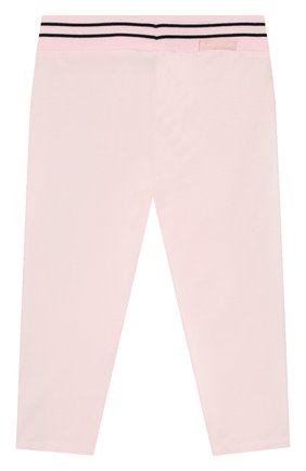 Детские хлопковые брюки MONCLER розового цвета, арт. F1-951-8H703-10-8790A | Фото 2 (Материал внешний: Хлопок; Статус проверки: Проверена категория)