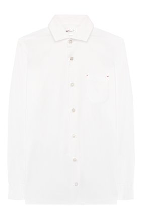 Детская хлопковая рубашка KITON белого цвета по цене 33550 руб., арт. UCBNERH070 | Фото 1 Детская хлопковая рубашка KITON белого цвета, арт. UCBNERH070 | Фото 1