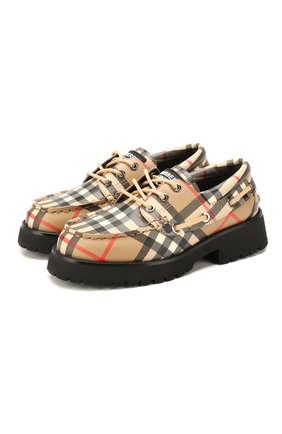 Детские кожаные туфли BURBERRY бежевого цвета по цене 21800 руб., арт. 8023816 | Фото 1 Детские кожаные туфли BURBERRY бежевого цвета, арт. 8023816 | Фото 1