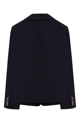 Детский шерстяной пиджак BURBERRY темно-синего цвета по цене 37800 руб., арт. 8022412 | Фото 2 Детский шерстяной пиджак BURBERRY темно-синего цвета, арт. 8022412 | Фото 2