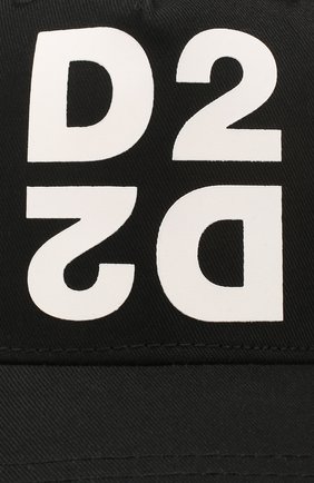 Детская хлопковая бейсболка DSQUARED2 черного цвета по цене 6620 руб., арт. DQ03XE-D00I8 | Фото 3 Детская хлопковая бейсболка DSQUARED2 черного цвета, арт. DQ03XE-D00I8 | Фото 3