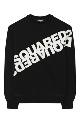 Детский хлопковый свитшот DSQUARED2 черного цвета по цене 13250 руб., арт. DQ03WS-D00RG | Фото 1 Детский хлопковый свитшот DSQUARED2 черного цвета, арт. DQ03WS-D00RG | Фото 1