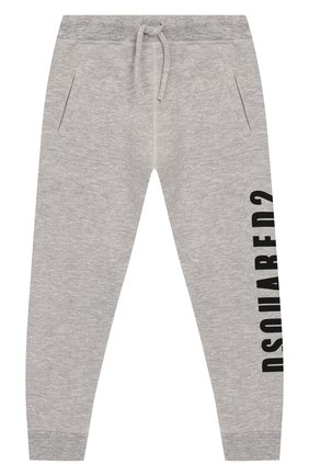 Детские хлопковые джоггеры DSQUARED2 серого цвета по цене 12900 руб., арт. DQ03MH-D00MU | Фото 1 Детские хлопковые джоггеры DSQUARED2 серого цвета, арт. DQ03MH-D00MU | Фото 1