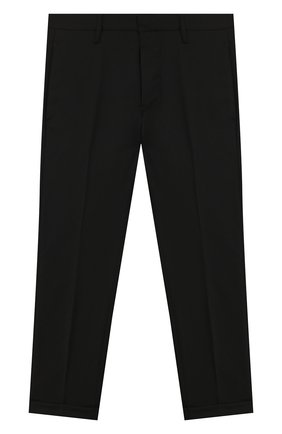 Детские шерстяные брюки DSQUARED2 черного цвета по цене 20700 руб., арт. DQ02E5-D00X9 | Фото 1 Детские шерстяные брюки DSQUARED2 черного цвета, арт. DQ02E5-D00X9 | Фото 1