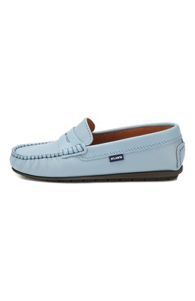 Детские кожаные мокасины ATLANTA MOCASSIN голубого цвета по цене 9210 руб., арт. 9AT1AN032GCSTT/35-41 | Фото 2 Детские кожаные мокасины ATLANTA MOCASSIN голубого цвета, арт. 9AT1AN032GCSTT/35-41 | Фото 2 (Материал внутренний: Натуральная кожа; Мальчики Кросс-КТ: мокасины; Статус проверки: Проверена категория; Материал внешний: Кожа; Длина стельки: 24,3)