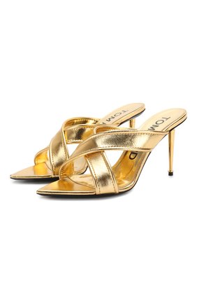 Женские кожаные мюли TOM FORD золотого цвета по цене 96250 руб., арт. W2563T-LSP003 | Фото 1 Женские кожаные мюли TOM FORD золотого цвета, арт. W2563T-LSP003 | Фото 1 (Подошва: Плоская; Материал внутренний: Натуральная кожа; Статус проверки: Проверена категория; Каблук высота: Высокий; Каблук тип: Шпилька; Материал внешний: Кожа; Региональные ограничения белый список (Axapta Mercury): RU)