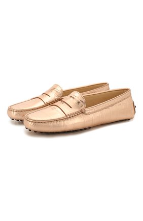 Женские кожаные мокасины TOD’S золотого цвета по цене 28700 руб., арт. XXW00G00010WEL | Фото 1 Женские кожаные мокасины TOD’S золотого цвета, арт. XXW00G00010WEL | Фото 1