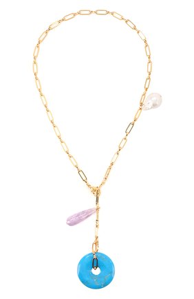 Женское колье TIMELESS PEARLY золотого цвета по цене 44650 руб., арт. N1906-2 | Фото 1 Женское колье TIMELESS PEARLY золотого цвета, арт. N1906-2 | Фото 1