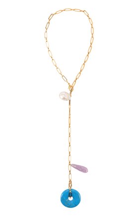 Женское колье TIMELESS PEARLY золотого цвета по цене 44650 руб., арт. N1906-2 | Фото 2 Женское колье TIMELESS PEARLY золотого цвета, арт. N1906-2 | Фото 2