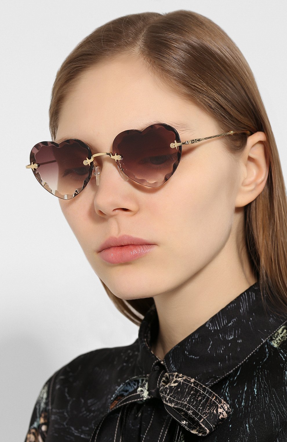 Женские солнцезащитные очки CHLOÉ фиолетового цвета по цене 27850 руб., арт. 150S-840 | Фото 2 Женские солнцезащитные очки CHLOÉ фиолетового цвета, арт. 150S-840 | Фото 2