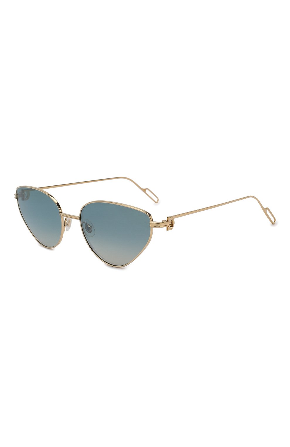 Женские солнцезащитные очки CARTIER голубого цвета, арт. CT0155 005 | Фото 1
