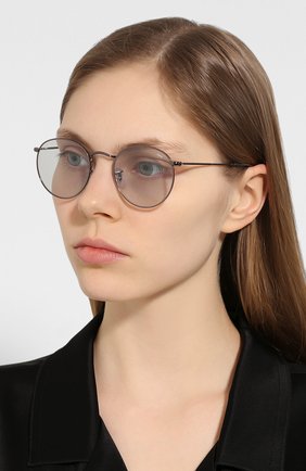 Женские солнцезащитные очки RAY-BAN светло-голубого цвета по цене 14100 руб., арт. 3447-004/T3 | Фото 2 Женские солнцезащитные очки RAY-BAN светло-голубого цвета, арт. 3447-004/T3 | Фото 2