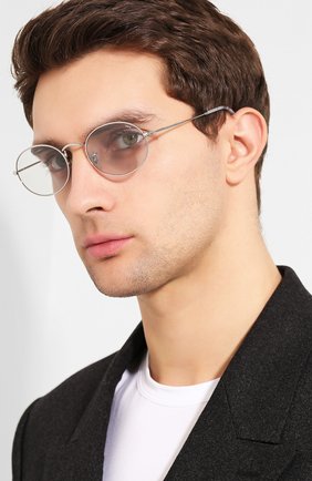 Женские солнцезащитные очки RAY-BAN светло-голубого цвета по цене 12900 руб., арт. 3547-003/T3 | Фото 3 Женские солнцезащитные очки RAY-BAN светло-голубого цвета, арт. 3547-003/T3 | Фото 3
