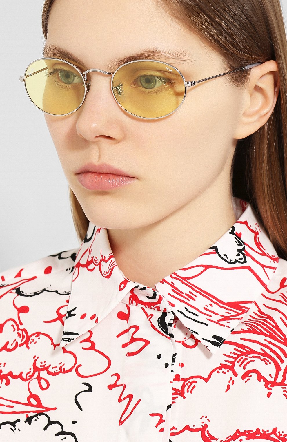 Женские солнцезащитные очки RAY-BAN желтого цвета по цене 12900 руб., арт. 3547-003/T4 | Фото 2 Женские солнцезащитные очки RAY-BAN желтого цвета, арт. 3547-003/T4 | Фото 2