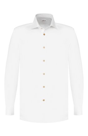 Мужская хлопковая сорочка KITON белого цвета по цене 49950 руб., арт. UCIH0660501 | Фото 1 Мужская хлопковая сорочка KITON белого цвета, арт. UCIH0660501 | Фото 1 (Материал внешний: Хлопок; Рукава: Длинные; Длина (для топов): Стандартные; Мужское Кросс-КТ: Сорочка-одежда; Статус проверки: Проверена категория; Принт: Однотонные; Случай: Формальный; Манжеты: На пуговицах; Воротник: Акула; Региональные ограничения белый список (Axapta Mercury): RU)