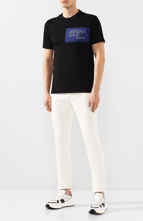 Мужская хлопковая футболка Z ZEGNA черного цвета по цене 15050 руб., арт. VU372/ZZ630P | Фото 2 Мужская хлопковая футболка Z ZEGNA черного цвета, арт. VU372/ZZ630P | Фото 2