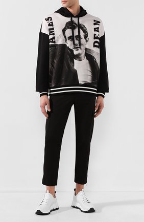 Мужской хлопковое худи DOLCE & GABBANA черного цвета по цене 72300 руб., арт. G90L1T/FI7N1 | Фото 2 Мужской хлопковое худи DOLCE & GABBANA черного цвета, арт. G90L1T/FI7N1 | Фото 2