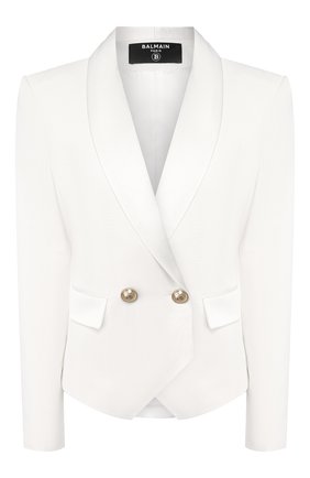 Женский жакет из вискозы BALMAIN белого цвета по цене 175000 руб., арт. TF17025/V089 | Фото 1 Женский жакет из вискозы BALMAIN белого цвета, арт. TF17025/V089 | Фото 1