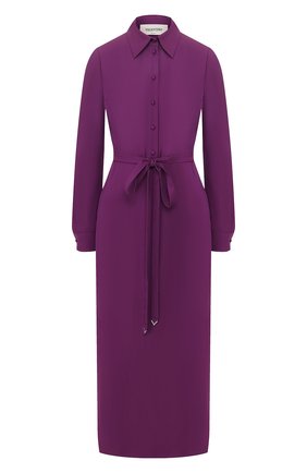 Женское платье из вискозы VALENTINO сиреневого цвета по цене 299500 руб., арт. TB3VAQ504NK | Фото 1 Женское платье из вискозы VALENTINO сиреневого цвета, арт. TB3VAQ504NK | Фото 1 (Рукава: Длинные; Длина Ж (юбки, платья, шорты): Миди; Материал подклада: Вискоза; Случай: Повседневный; Материал внешний: Вискоза; Статус проверки: Проверена категория; Женское Кросс-КТ: Платье-одежда)