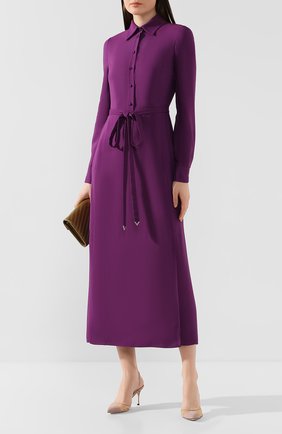 Женское платье из вискозы VALENTINO сиреневого цвета по цене 299500 руб., арт. TB3VAQ504NK | Фото 2 Женское платье из вискозы VALENTINO сиреневого цвета, арт. TB3VAQ504NK | Фото 2 (Рукава: Длинные; Длина Ж (юбки, платья, шорты): Миди; Материал подклада: Вискоза; Случай: Повседневный; Материал внешний: Вискоза; Статус проверки: Проверена категория; Женское Кросс-КТ: Платье-одежда)