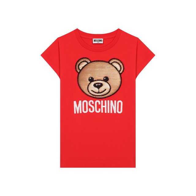 Хлопковая футболка MOSCHINO KID 10789915