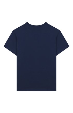 Детская хлопковая футболка DOLCE & GABBANA синего цвета по цене 11900 руб., арт. L4JT6S/G7VJS/2-6 | Фото 2 Детская хлопковая футболка DOLCE & GABBANA синего цвета, арт. L4JT6S/G7VJS/2-6 | Фото 2