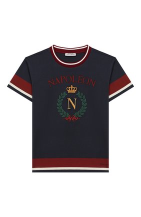 Детская хлопковая футболка DOLCE & GABBANA синего цвета по цене 11900 руб., арт. L4JT7N/G7VIV/2-6 | Фото 1 Детская хлопковая футболка DOLCE & GABBANA синего цвета, арт. L4JT7N/G7VIV/2-6 | Фото 1