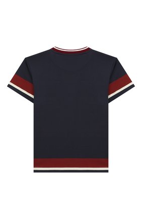 Детская хлопковая футболка DOLCE & GABBANA синего цвета по цене 11900 руб., арт. L4JT7N/G7VIV/2-6 | Фото 2 Детская хлопковая футболка DOLCE & GABBANA синего цвета, арт. L4JT7N/G7VIV/2-6 | Фото 2