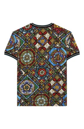 Детская хлопковая футболка DOLCE & GABBANA разноцветного цвета по цене 9100 руб., арт. L4JT8A/HS7AI/2-6 | Фото 2 Детская хлопковая футболка DOLCE & GABBANA разноцветного цвета, арт. L4JT8A/HS7AI/2-6 | Фото 2
