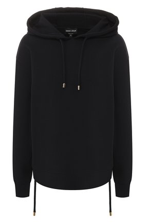 Женская хлопковое худи GIORGIO ARMANI темно-синего цвета по цене 75900 руб., арт. 3HAM54/AJZGZ | Фото 1 Женская хлопковое худи GIORGIO ARMANI темно-синего цвета, арт. 3HAM54/AJZGZ | Фото 1