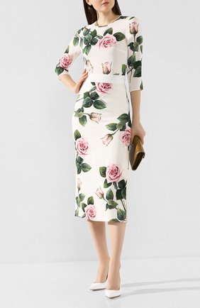 Женская шелковая блузка DOLCE & GABBANA белого цвета по цене 56750 руб., арт. F7ZZDT/FSAZD | Фото 2 Женская шелковая блузка DOLCE & GABBANA белого цвета, арт. F7ZZDT/FSAZD | Фото 2