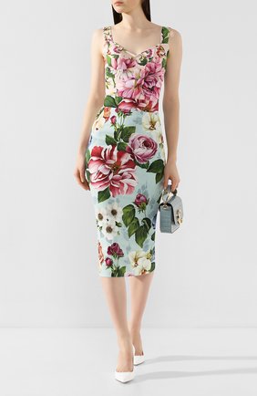 Женская юбка из вискозы DOLCE & GABBANA голубого цвета по цене 72900 руб., арт. F4BSYT/FSRMJ | Фото 2 Женская юбка из вискозы DOLCE & GABBANA голубого цвета, арт. F4BSYT/FSRMJ | Фото 2