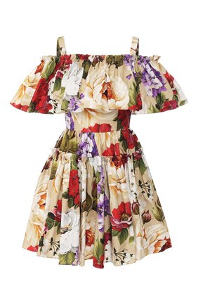 Женское хлопковое платье DOLCE & GABBANA бежевого цвета по цене 104500 руб., арт. F63X7T/HS5GA | Фото 1 Женское хлопковое платье DOLCE & GABBANA бежевого цвета, арт. F63X7T/HS5GA | Фото 1