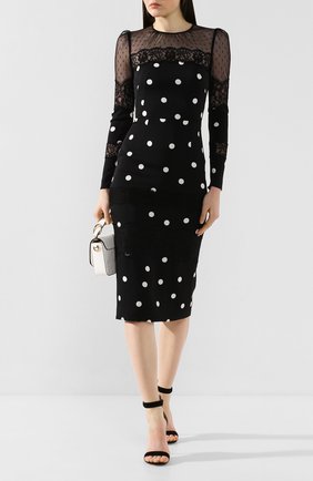Женское платье-миди DOLCE & GABBANA черно-белого цвета по цене 171500 руб., арт. F6H6JT/FSAY0 | Фото 2 Женское платье-миди DOLCE & GABBANA черно-белого цвета, арт. F6H6JT/FSAY0 | Фото 2
