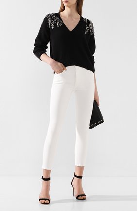 Женская хлопковый свитер NUDE черного цвета по цене 34900 руб., арт. 1101721/V NECK SWEATER | Фото 2 Женская хлопковый свитер NUDE черного цвета, арт. 1101721/V NECK SWEATER | Фото 2