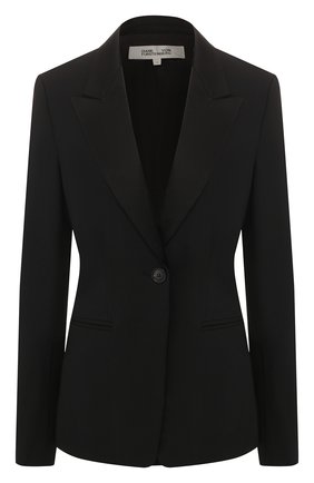 Женский шерстяной жакет DIANE VON FURSTENBERG черного цвета по цене 46750 руб., арт. 13725DVF | Фото 1 Женский шерстяной жакет DIANE VON FURSTENBERG черного цвета, арт. 13725DVF | Фото 1