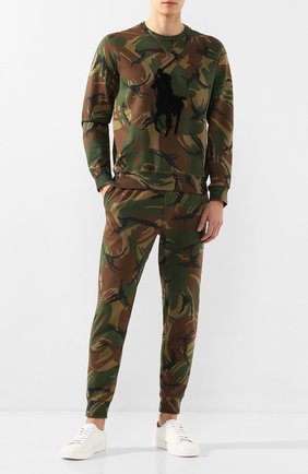 Мужской хлопковые джоггеры POLO RALPH LAUREN хаки цвета по цене 11100 руб., арт. 710790678 | Фото 2 Мужской хлопковые джоггеры POLO RALPH LAUREN хаки цвета, арт. 710790678 | Фото 2