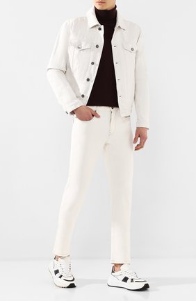 Мужская джинсовая куртка ERMENEGILDO ZEGNA белого цвета по цене 117500 руб., арт. UUT12/U135C | Фото 2 Мужская джинсовая куртка ERMENEGILDO ZEGNA белого цвета, арт. UUT12/U135C | Фото 2 (Материал внешний: Хлопок, Деним; Длина (верхняя одежда): Короткие; Рукава: Длинные; Мужское Кросс-КТ: Верхняя одежда; Кросс-КТ: Куртка, Деним; Статус проверки: Проверена категория)