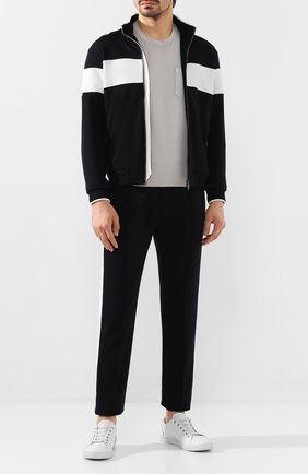 Мужская хлопковая футболка Z ZEGNA светло-серого цвета по цене 15150 руб., арт. VU373/ZZ679 | Фото 2 Мужская хлопковая футболка Z ZEGNA светло-серого цвета, арт. VU373/ZZ679 | Фото 2