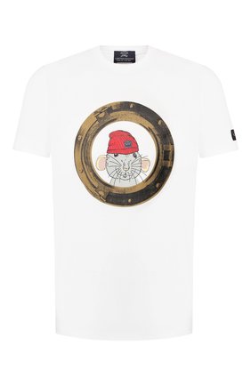 Мужская хлопковая футболка PAUL&SHARK белого цвета по цене 13900 руб., арт. E20P1091 | Фото 1 Мужская хлопковая футболка PAUL&SHARK белого цвета, арт. E20P1091 | Фото 1