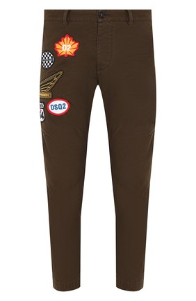Мужской хлопковые брюки DSQUARED2 хаки цвета по цене 57100 руб., арт. S74KB0381/S41794 | Фото 1 Мужской хлопковые брюки DSQUARED2 хаки цвета, арт. S74KB0381/S41794 | Фото 1