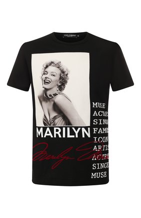 Мужская хлопковая футболка DOLCE & GABBANA черного цвета по цене 66650 руб., арт. G8KBAZ/G7VQW | Фото 1 Мужская хлопковая футболка DOLCE & GABBANA черного цвета, арт. G8KBAZ/G7VQW | Фото 1