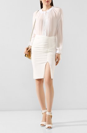 Женская шелковая блузка TOM FORD белого цвета по цене 108000 руб., арт. TS1885-FAX075 | Фото 2 Женская шелковая блузка TOM FORD белого цвета, арт. TS1885-FAX075 | Фото 2