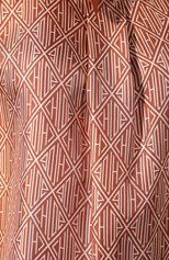 Женская шелковая блузка CHLOÉ коричневого цвета, арт. CHC20SHT81350 | Фото 5 (Материал внешний: Шелк; Рукава: Длинные; Длина (для топов): Стандартные; Принт: С принтом; Женское Кросс-КТ: Блуза-одежда; Статус проверки: Проверена категория)